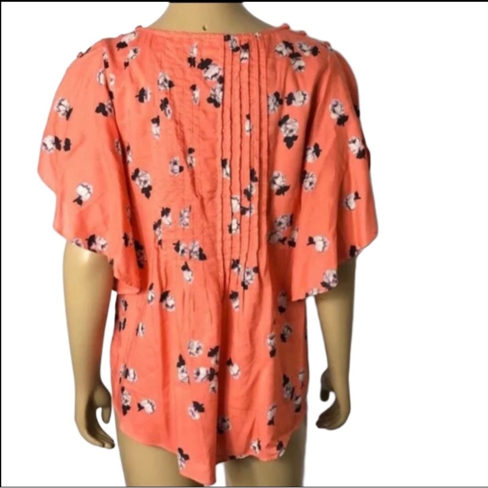 ANTHROPOLOGIE MAEVE MAYA FLORAL FLUTTER
SLEEVE TOP Sz 4 - Picture 6 of 10